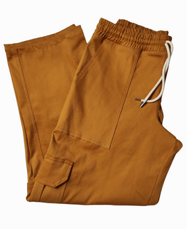 Copper Wide Leg Cargo Pants