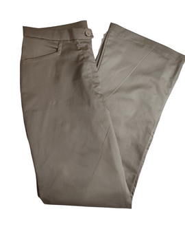 Khaki Front Zipped Trouser