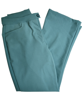 Teal Front Zipped Trouser
