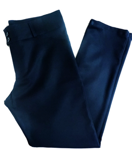Navy Blue High Waist Zipper Pants
