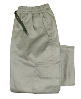 Olive Gray Cargo Pants Uncuffed