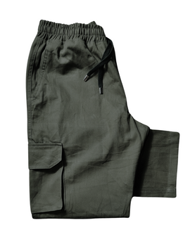 Hunter Green Cargo Pants Uncuffed