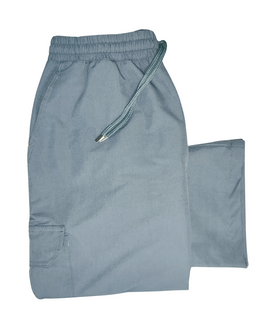 Gray Microfiber Cargo Pants