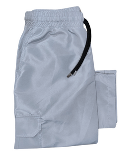 Light Gray Microfiber Cargo Pants