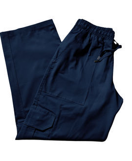 Navy Blue Wide Leg Cargo Pants