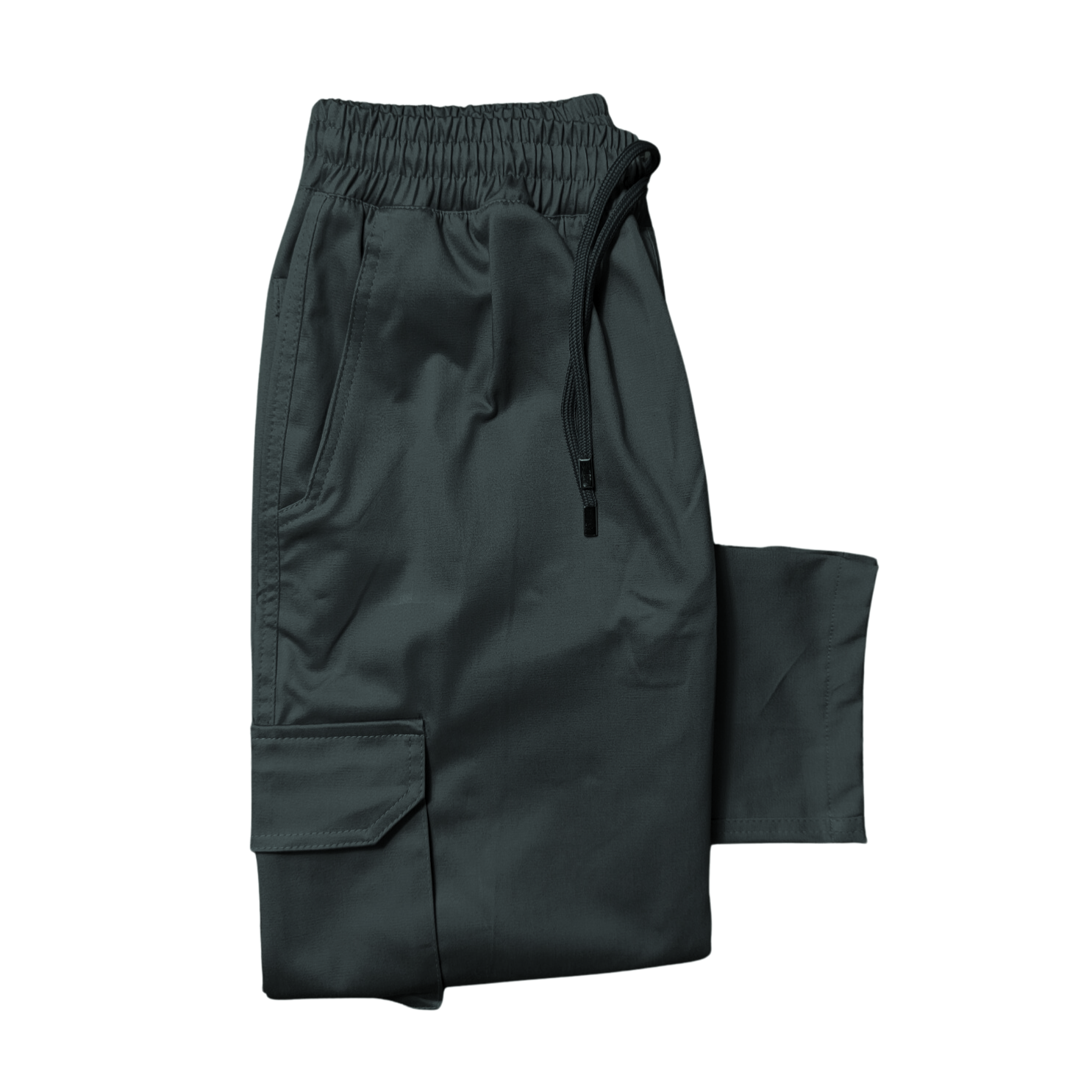 Dark Gray Cargo Pants Uncuffed