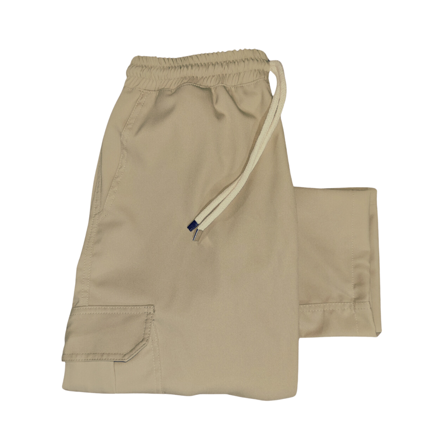 Khaki Microfiber Cargo Pants