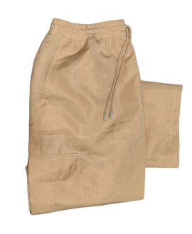 Apricot Microfiber Cargo Pants