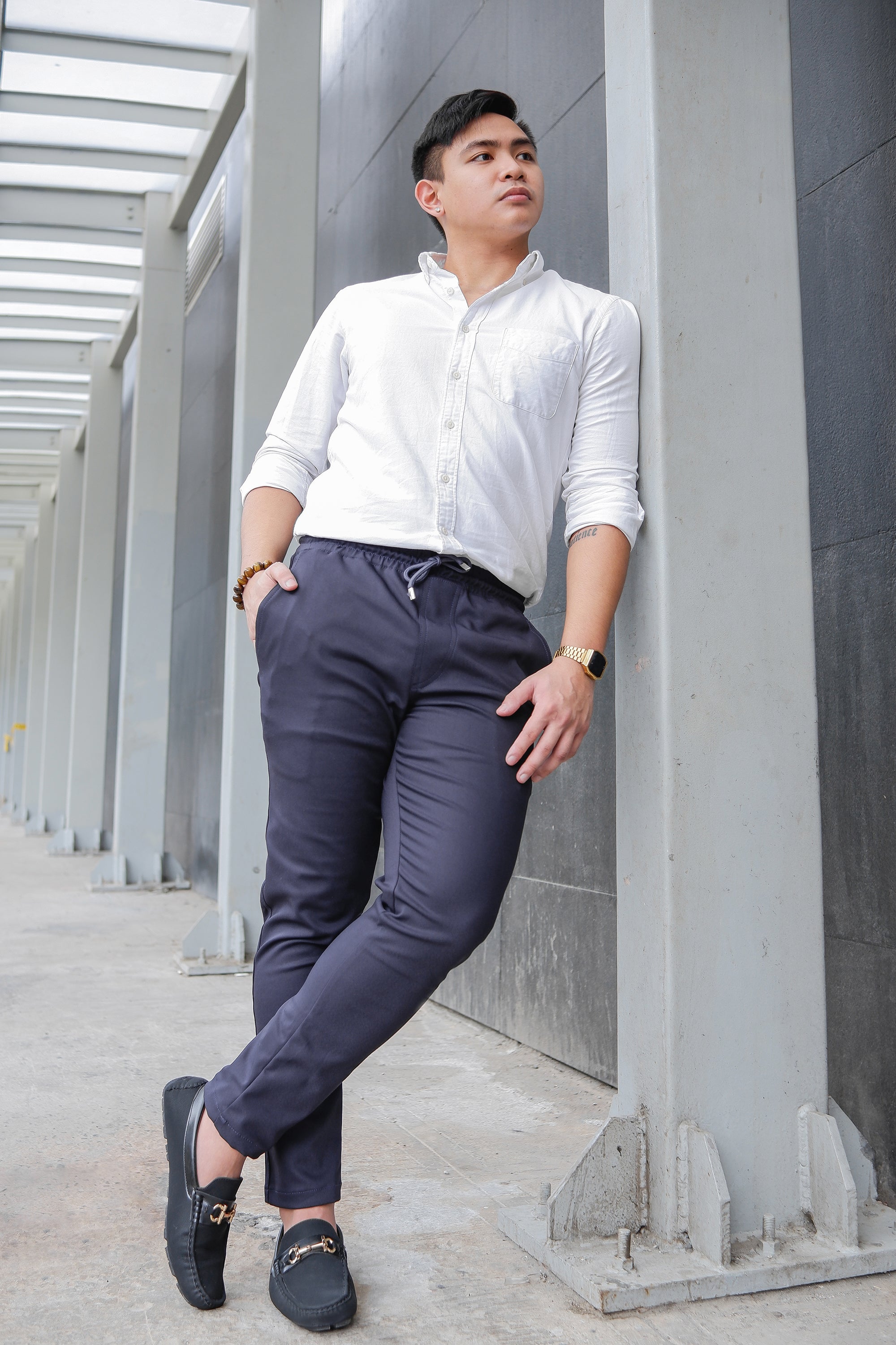 Navy Blue Tailored Pants – ktlyst.ph