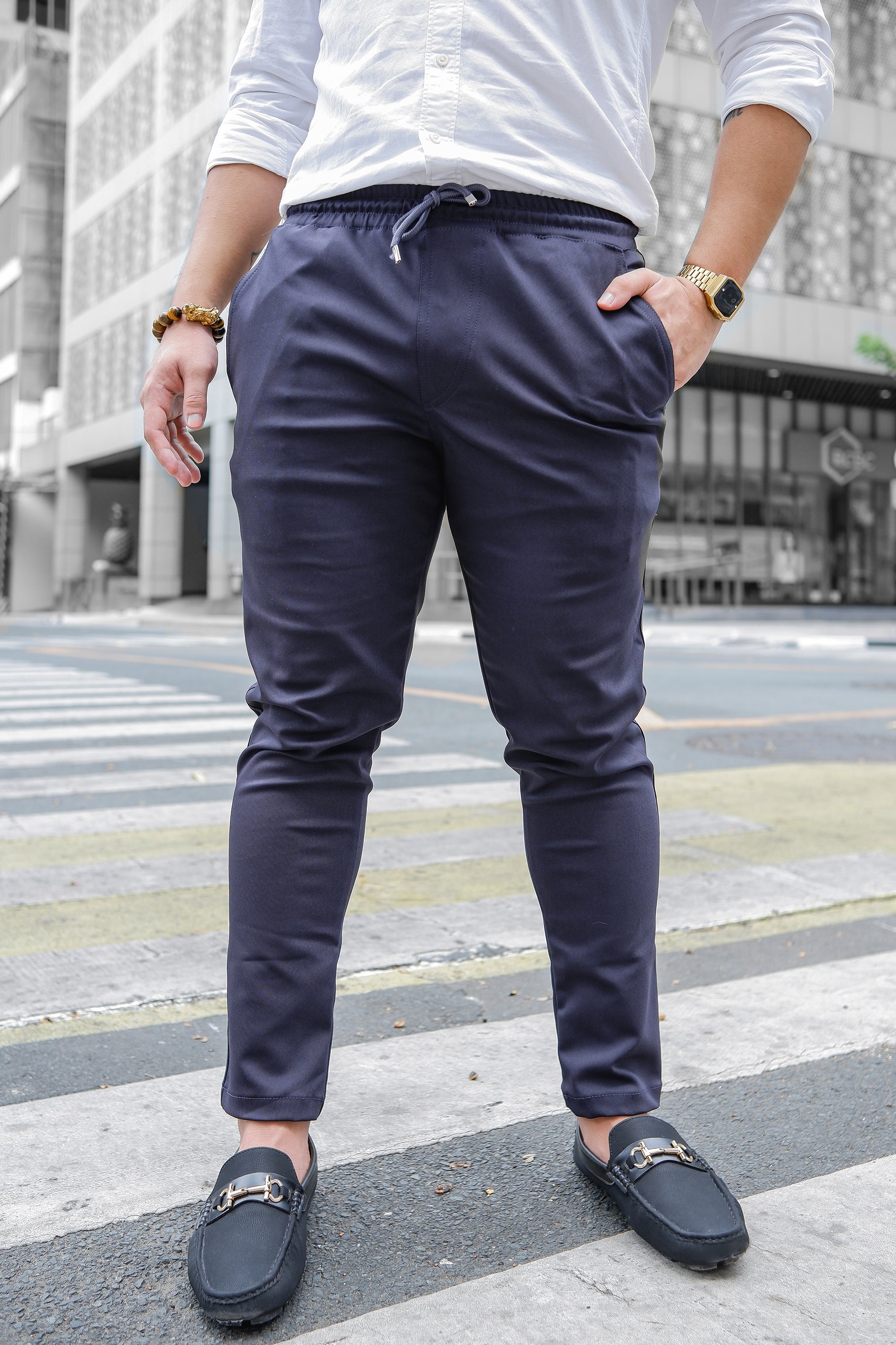 Navy Blue Tailored Pants – ktlyst.ph